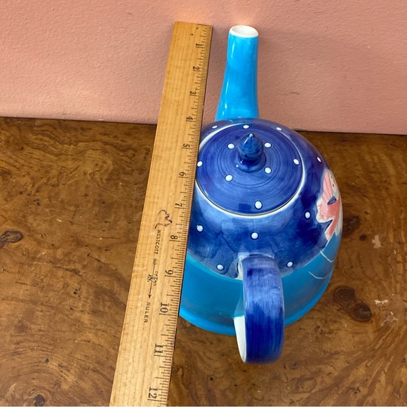 2002  Le Gourmet Chef Hand Painted Ice Skating Snowman Teapot - Picture 16 of 16